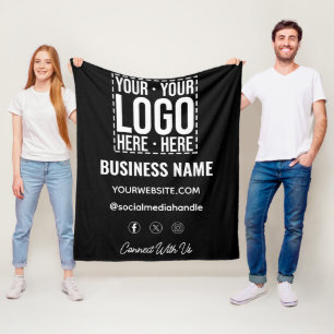 Cobertor De Velo Logotipo Empresarial Personalizado Empresa Corpora