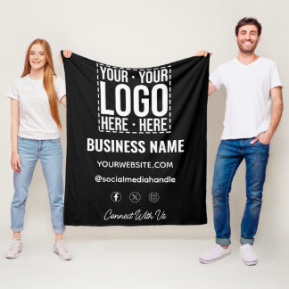 Cobertor De Velo Logotipo Empresarial Personalizado Empresa Corpora
