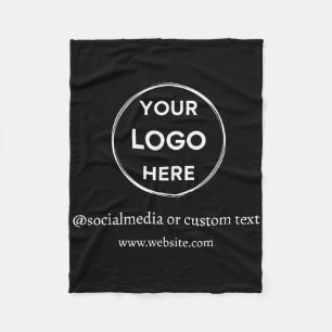 Cobertor De Velo Logotipo personalizado Mídia social preto mínimo