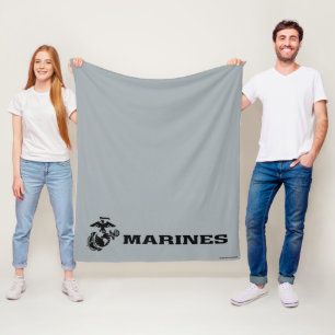 Cobertor De Velo Logotipo preto empilhado do USMC