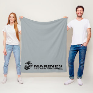 Cobertor De Velo Logotipo preto empilhado do USMC "Os poucos, os or