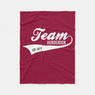 Cobertor De Velo Logotipo retro dos esportes do nome feito sob