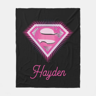 Cobertor De Velo Logotipo Rosa da Supergirl