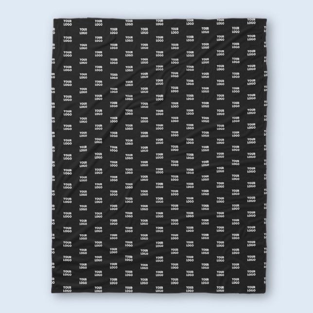 Cobertor De Velo Logotipo simples de repetição | Preto (Criador carregado)