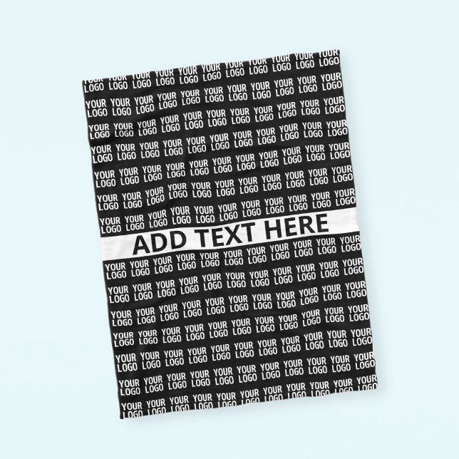 Cobertor De Velo Logotipo simples de repetição | Preto (Criador carregado)