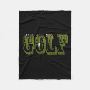 Cobertor De Velo Logotipo verde de golfe em preto,