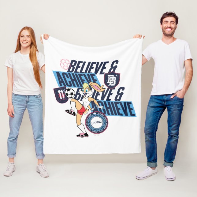 Cobertor De Velo Lola Bunny LOONEY TUNES™ Soccer Club Graphic (In Situ)