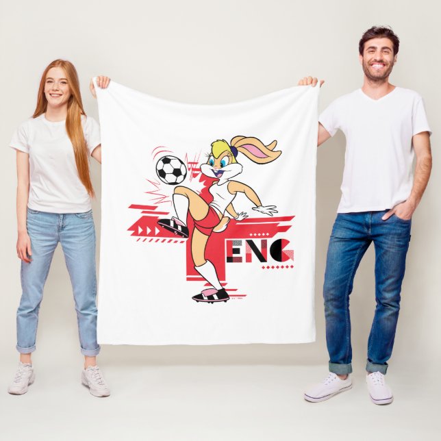 Cobertor De Velo Lola Bunny Team England Soccer Graphic (In Situ)