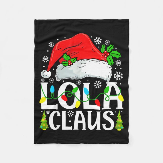 Cobertor De Velo Lola Claus Funny Christmas Family Matching  (Frente)