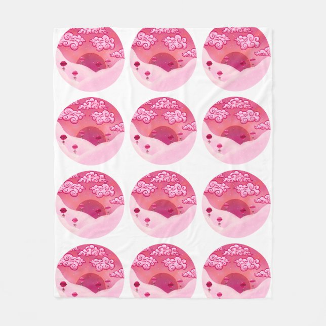 Cobertor De Velo Lolipps e nuvens bonito (Frente)