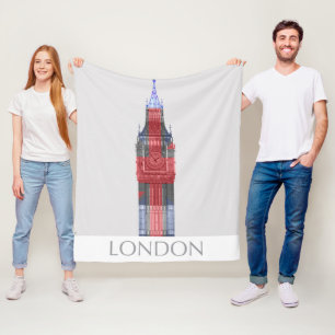Cobertor De Velo Londres Big Ben Union Jack