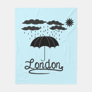 Cobertor De Velo Londres sob um guarda-chuva