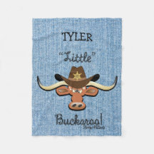 Longhorn Steer Fleece Blanket do Little Boy