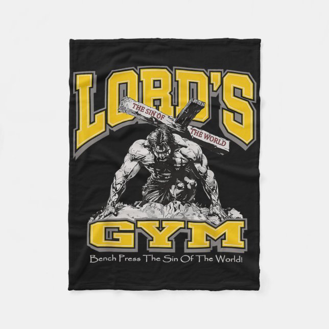 Cobertor De Velo Lords Gym Bench Pressiona O Pinto Do Mundo2 (Frente)