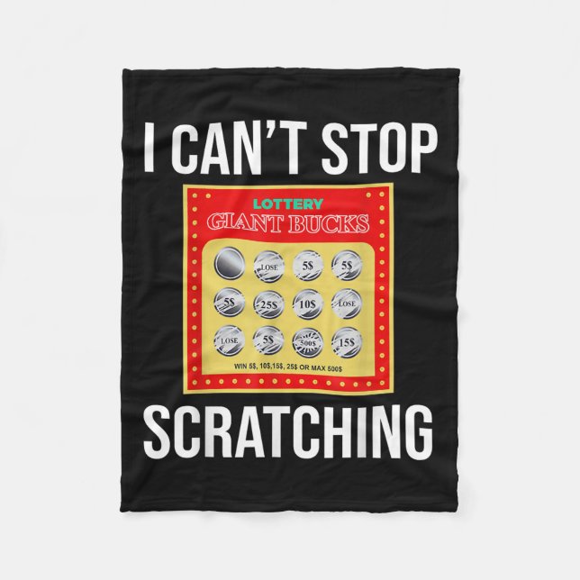 Cobertor De Velo Lottery I Can't Stop Scratching - Scratch Ticket  (Frente)