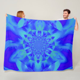 Cobertor De Velo Lotus em Blue Satin Fleece Blanket