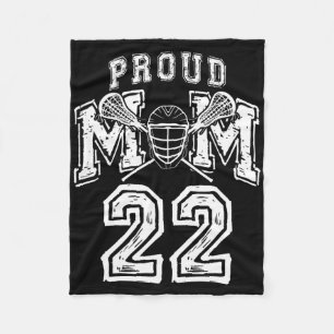 Cobertor De Velo Loud Proud Lacrosse Mãe Jogador Número 22 Mamãe Fa