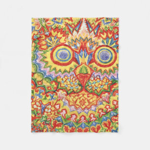 Cobertor De Velo Louis Wain Psychedelic Cat Colorful