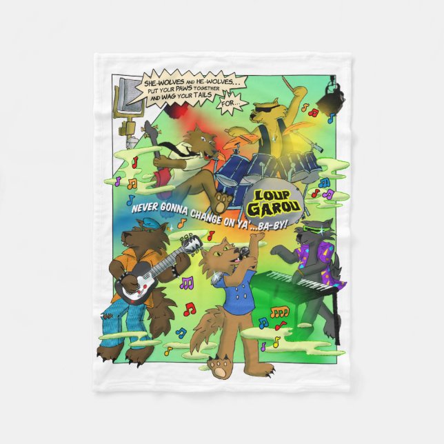 Cobertor De Velo LOUP GAROU Blanket (Frente)