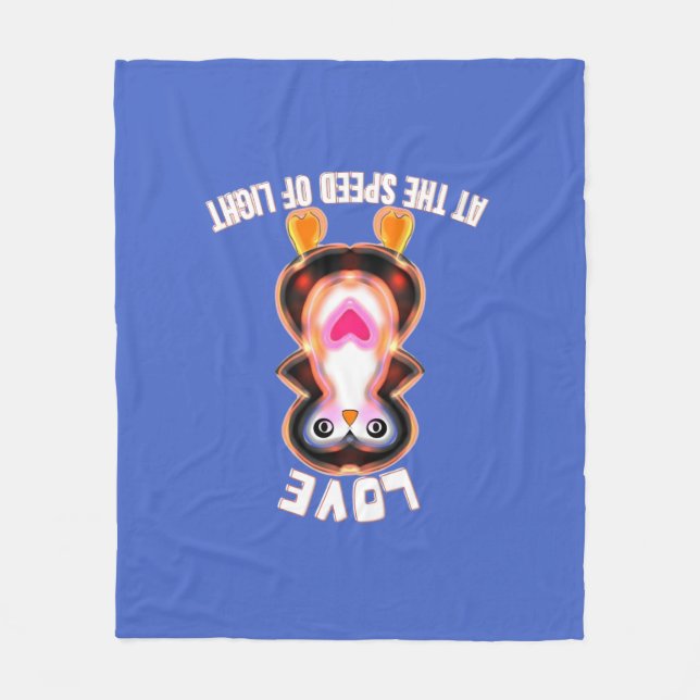 Cobertor De Velo Love at the Speed of Light Penguin Gift (Frente)