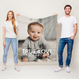 Cobertor De Velo Love Baby Photo Fleece Blanket