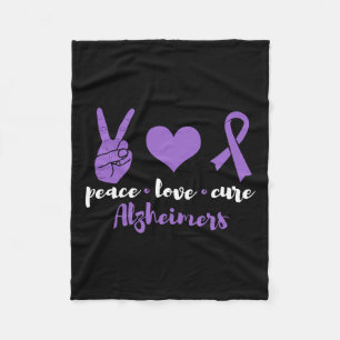 Cobertor De Velo Love Cure Alzheimerheimimerheimer Awarness Family
