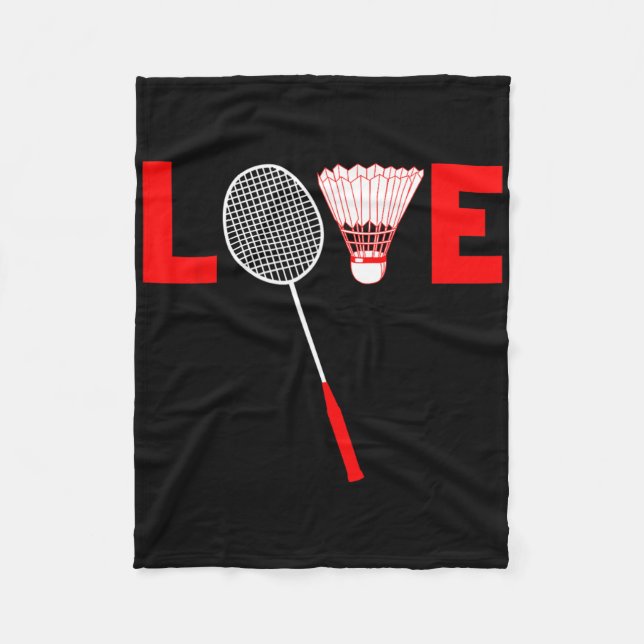 Cobertor De Velo Love Dminton Retro Dminton Lover Presente (Frente)