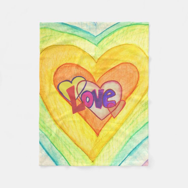 Cobertor De Velo Love Heart Rings Chemo Blanket (Frente)