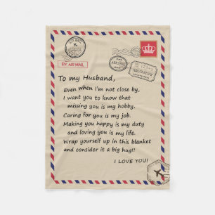 Cobertor De Velo Love Husband   Carta Ao Meu Marido Eu Te Amo