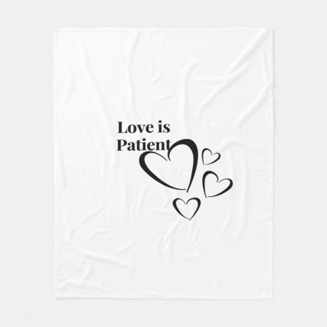 Cobertor De Velo Love Is Patient Calm Aesthetic  (Frente)