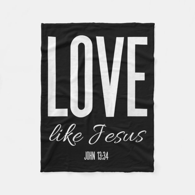 Cobertor De Velo Love Like Jesus John 13_ Bible Verse Christian Scr (Frente)