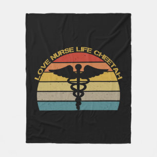 Cobertor De Velo Love Nurse Life Cheetah