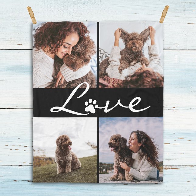 Cobertor De Velo Love Paw Print Dog Lover Fotografia (Criador carregado)