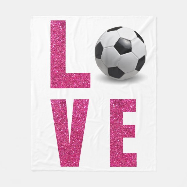 Cobertor De Velo Love Soccer (Frente)