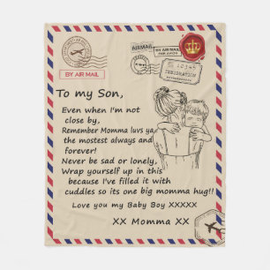 Cobertor De Velo Love Son   Carta À Minha Filha Ama-Te, Menino