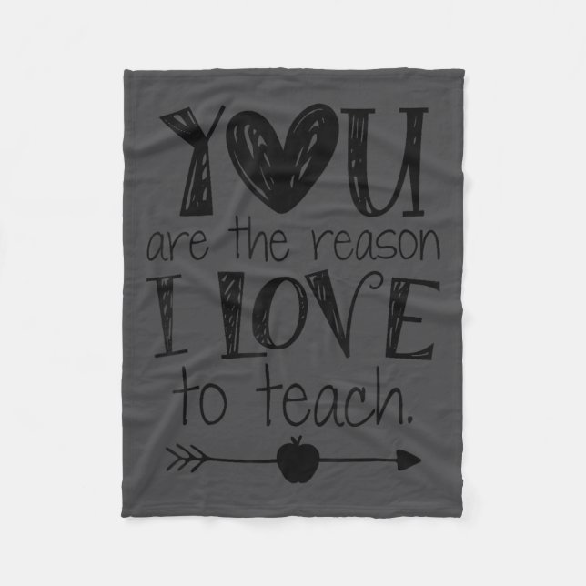 Cobertor De Velo Love To Teach Sitive Affirmation Motivational Teac (Frente)