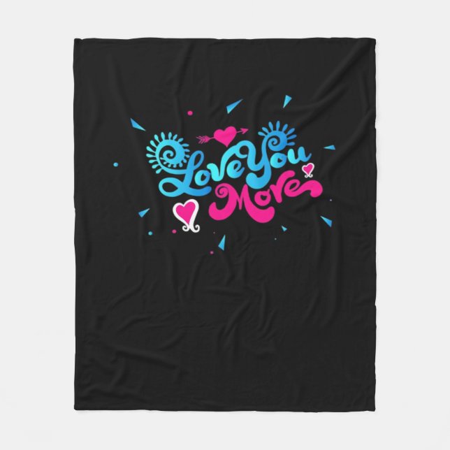 Cobertor De Velo Love You More Clean Typography Style  (Frente)