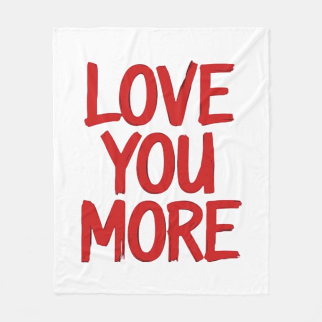 Cobertor De Velo Love You More Minimal Heartfelt Design  (Frente)