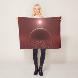 Cobertor De Velo Lua do Oceano Escarlate