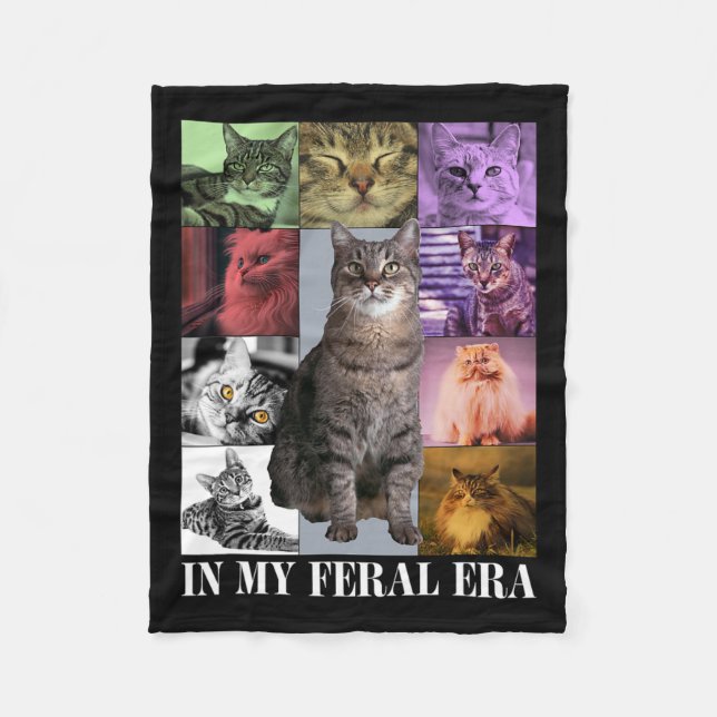 Cobertor De Velo Lua Gata Engraçada Na Minha Era Feral Gatinho Para (Frente)
