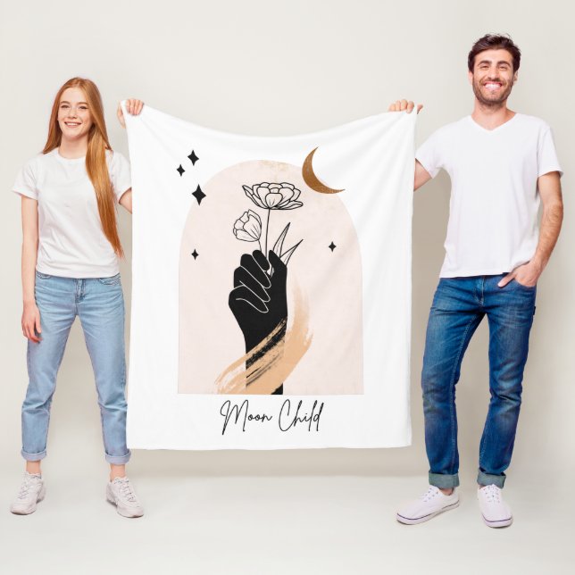 Cobertor De Velo Lua Infantil Estrelas Celestiais Botânicas e Lua (In Situ)