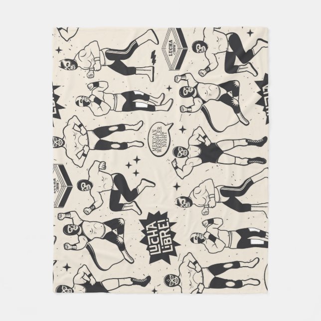 Cobertor De Velo Lucha Libre: Padrão mexicano de lutador (Frente)