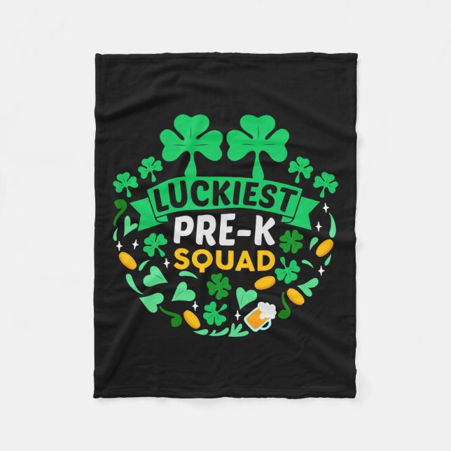 Cobertor De Velo Luckiest Pre K Squad (Frente)