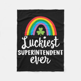 Cobertor De Velo Luckiest Superintendent Ever St Patrick Day Shamro
