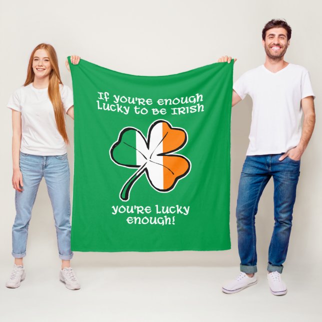 Cobertor De Velo Lucky enough to be Irish (In Situ)