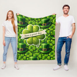 Cobertor De Velo Lucky for leaf clover Saint Patrick's Day have a g