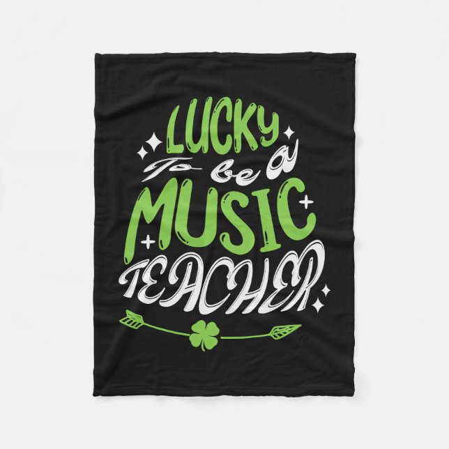 Cobertor De Velo Lucky To Be A Music Teacher (Frente)