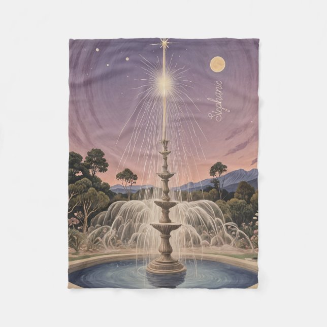 Cobertor De Velo Lullaby Personalizado da Fonte de lavandas (Frente)