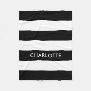 Cobertor De Velo Lúpulo Elegante Personalizado, preto e branco