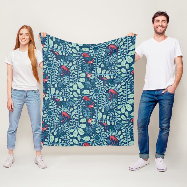 Cobertor De Velo Lush Flamingo Jungle (In Situ)